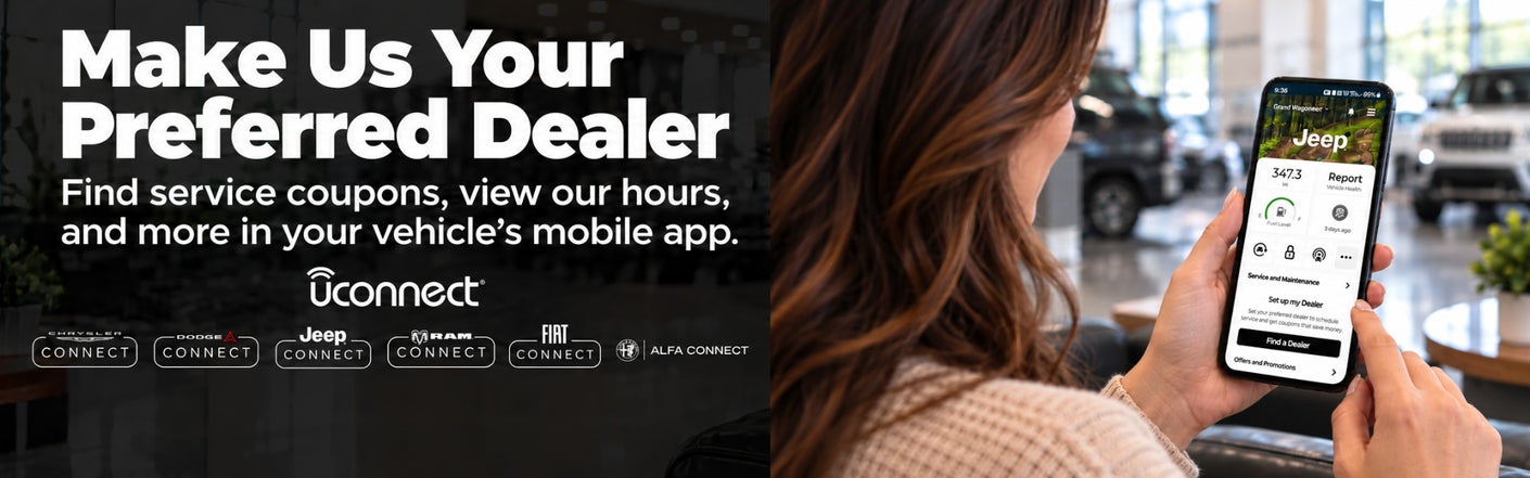 uconnect® make us your preferred dealer | Mark Porter Chrysler Dodge Jeep Ram in Pomeroy OH